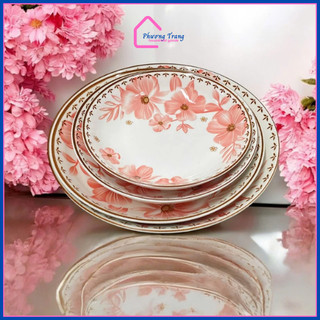 DĨA TRÒN ẢO HOA DỪA HỒNG HOA VĂN 4D - SIZE 6,7,8,9 - Phương Trang