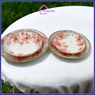 DĨA TRÒN ẢO HOA DỪA HỒNG HOA VĂN 4D - SIZE 6,7,8,9 - Phương Trang