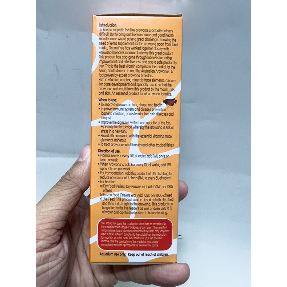 SPECIAL AROWANA VITAMIN COMPLEX OCEAN FREE SỐ 8 CHO CÁ RỒNG 150ML
