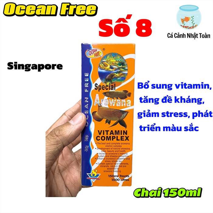 SPECIAL AROWANA VITAMIN COMPLEX OCEAN FREE SỐ 8 CHO CÁ RỒNG 150ML