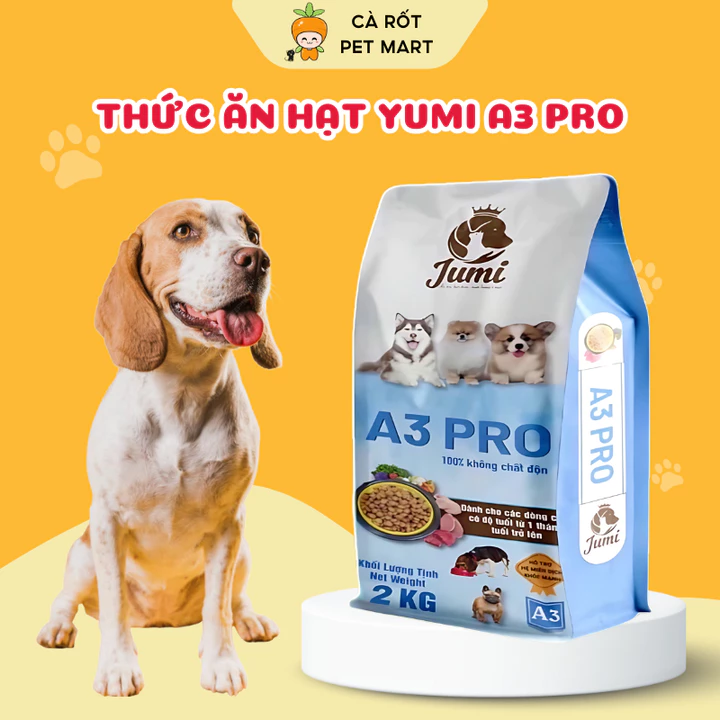 Hạt cho chó YuMi A3 Pro thức ăn hạt cho chó chứa dầu cá hồi cho cún đầy đủ dinh dưỡng phù hợp mọi độ tuổi mọi giống chó – 2