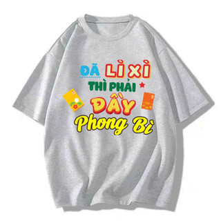 [MỚI] Áo Thun TẾT Unisex Đã Lì Xì Đầy Phong Bì , Áo Phông Nam Nữ Form Rộng Tay Lỡ Chất Thun Mềm Mịn