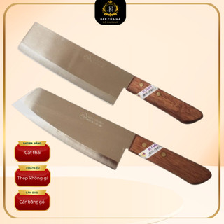 Dao thái kiwi cán gỗ 21-22 cao cấp, dao nhà bếp sắc bén chính hãng - Bếp Của Hà