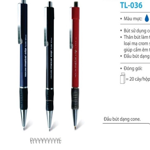 [ 5 CÂY ] Bút bi Thiên Long TL036 TL-036 TL 036 nét 0.7mm