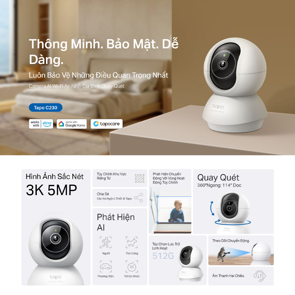 Ảnh Camera Wi-Fi TP-Link Tapo C230 - Độ phân giải 5MP 3K Siêu Nét, Tính Năng A.I 4