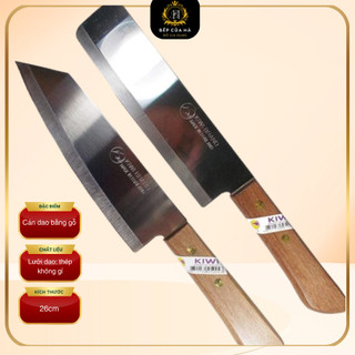 Dao thái thịt KIWI 172 173, dao bếp Thái Lan chính hãng cán gỗ chắc chắn inox bóng loáng tiện lợi - Bếp Của Hà