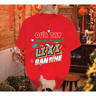 [MỚI] Áo Thun TẾT Unisex Đưa Tay Lì Xì, Áo Phông Nam Nữ Form Rộng Tay Lỡ Chất Thun Cotton su Mềm Mịn
