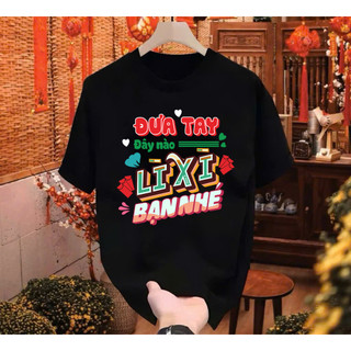 [MỚI] Áo Thun TẾT Unisex Đưa Tay Lì Xì, Áo Phông Nam Nữ Form Rộng Tay Lỡ Chất Thun Cotton su Mềm Mịn