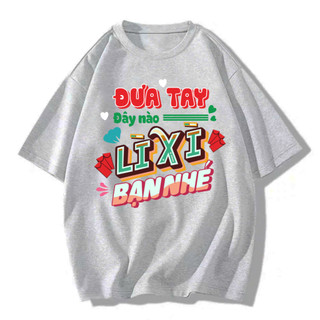 [MỚI] Áo Thun TẾT Unisex Đưa Tay Lì Xì, Áo Phông Nam Nữ Form Rộng Tay Lỡ Chất Thun Cotton su Mềm Mịn