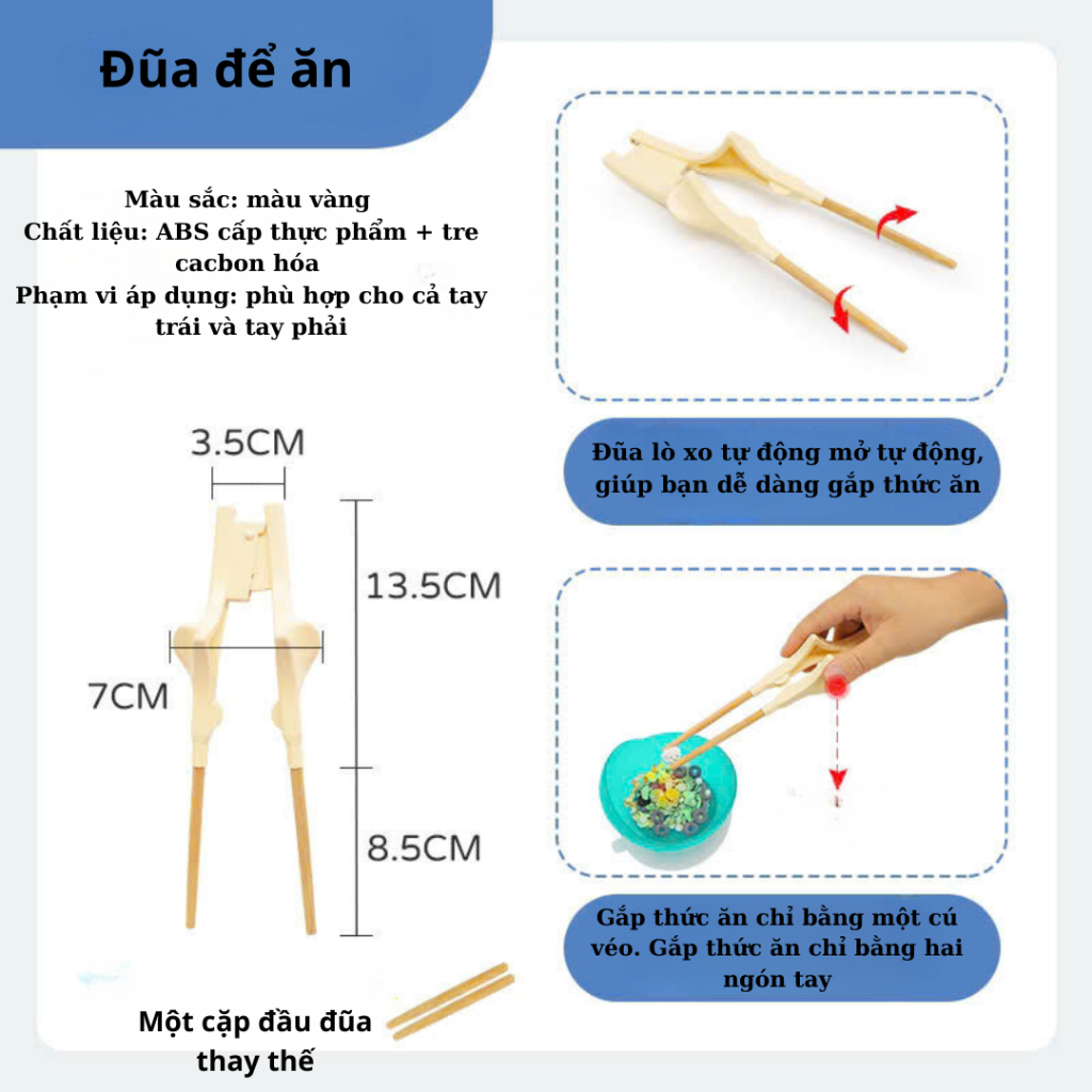 Đũa hỗ trợ chức năng bàn tay cho người cao tuổi, người sau tai biến, thiết bị ăn uống cho bệnh nhân khuyết tật, run tay