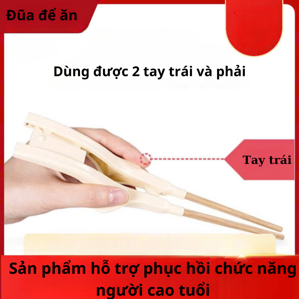 Đũa hỗ trợ chức năng bàn tay cho người cao tuổi, người sau tai biến, thiết bị ăn uống cho bệnh nhân khuyết tật, run tay