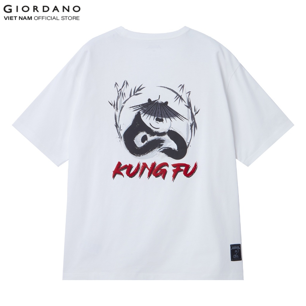 Ảnh GIORDANO Áo Thun Nam Ngắn Tay In Hình Kungfu Panda Print Tee 01095223 1