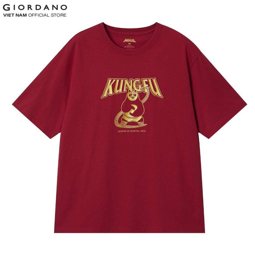 Ảnh GIORDANO Áo Thun Nam Ngắn Tay In Hình Kungfu Panda Print Tee 01095223 3