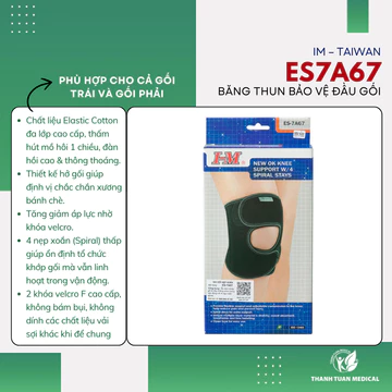 Băng thun bảo vệ đầu gối ES7A67 (Trái - Phải) - Made In Taiwan