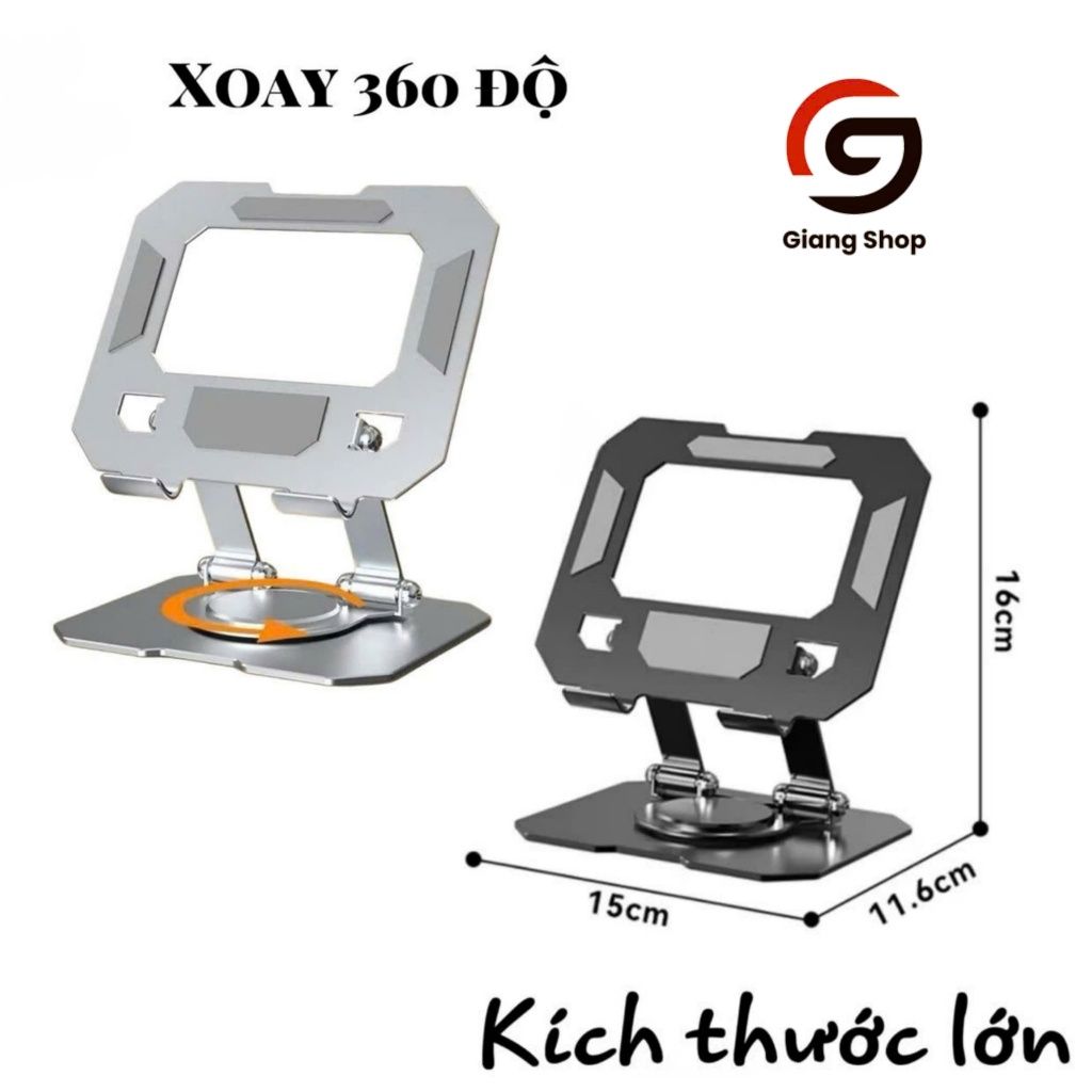 Giá đỡ ipad máy tính bảng, điện thoại Cao cấp, xoay 360 độ, cao cấp, bằng kim loại