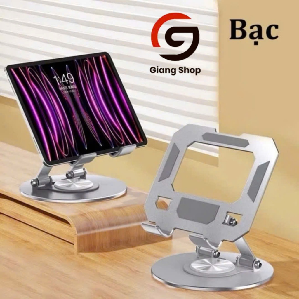 Giá đỡ ipad máy tính bảng, điện thoại Cao cấp, xoay 360 độ, cao cấp, bằng kim loại