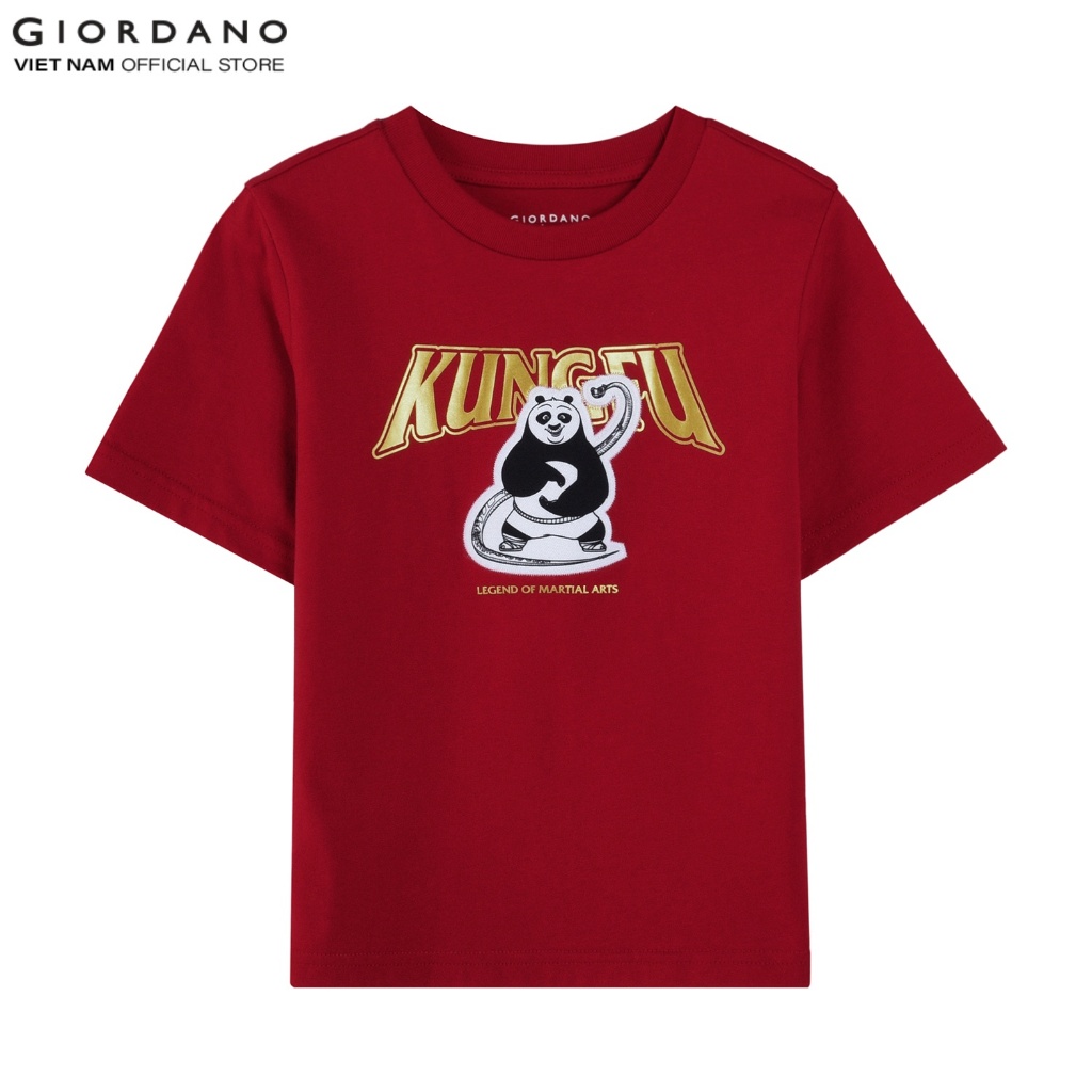 Ảnh GIORDANO Áo Thun Trẻ Em Ngắn Tay Kungfu Panda Print Tee 03085223 3