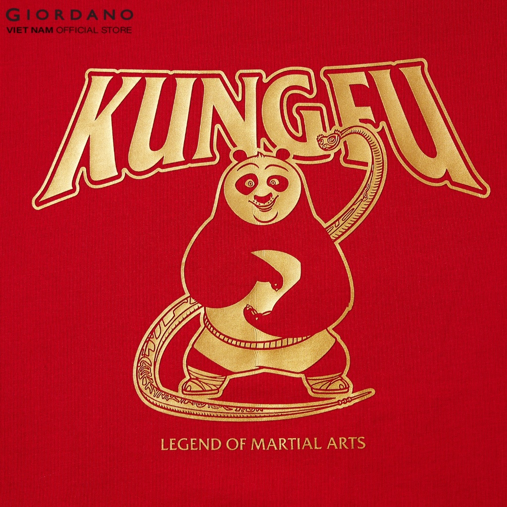 Ảnh GIORDANO Áo Thun Nữ Ngắn Tay Kungfu Panda Print Tee 05395223 2