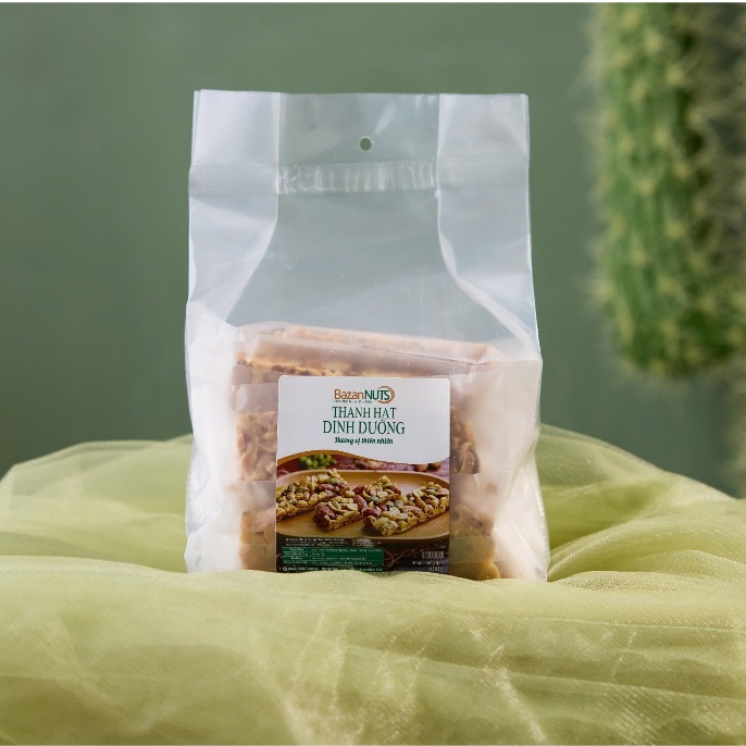 Thanh Năng Lượng Siêu Hạt Ít Ngọt BazanNuts Túi 16 Thanh 500gr - Bar Granola