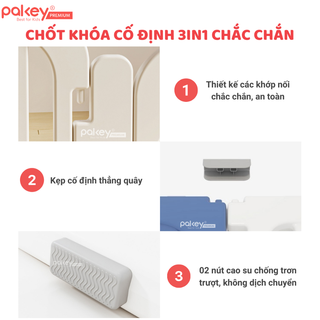 Ảnh Quây Cũi Nhựa PAKEY Cao Cấp Hình Trái Tim, Chiều Cao Vượt Trội An Toàn Cho Bé - Bảo Hành Trọn Đời 4