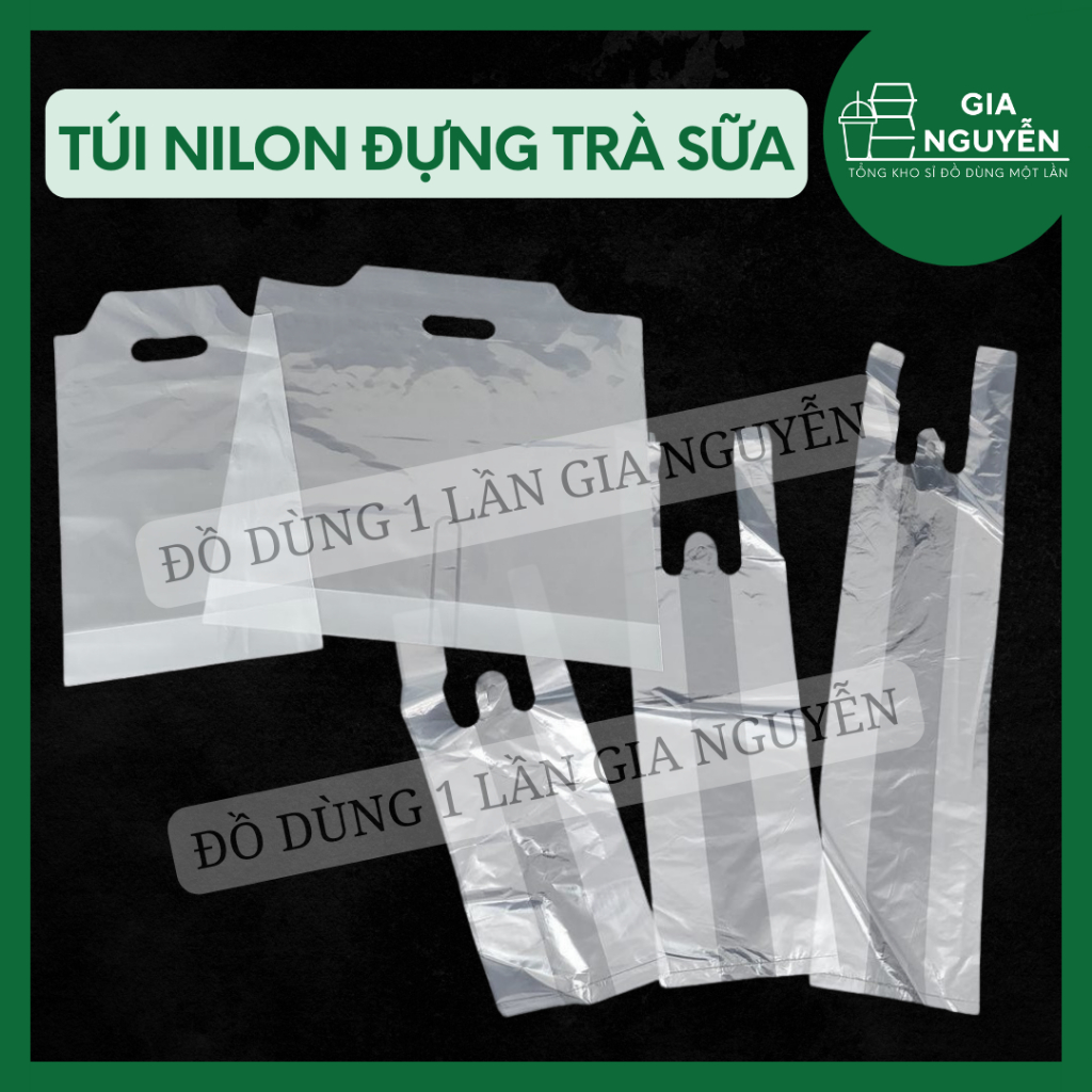 1KG Túi Nilon Loại Dày, Loại Mỏng Đựng Trà Sữa, Cà Phê, Nước Mía, Nước ...