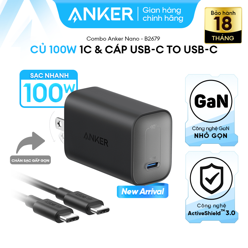 Bộ sạc Anker Nano 100W