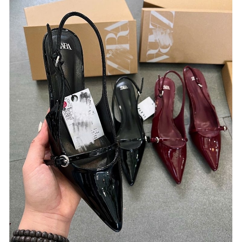 (Sale) Giày sandals ZR* mũi nhọn 4 phân fullbox.