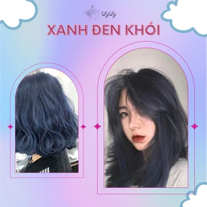 Thuốc nhuộm tóc màu XANH ĐEN, thuốc nhuộm tóc cao cấp, kem nhuộm tóc tại nhà tiện lợi COLORKING tặng kèm dụng cụ