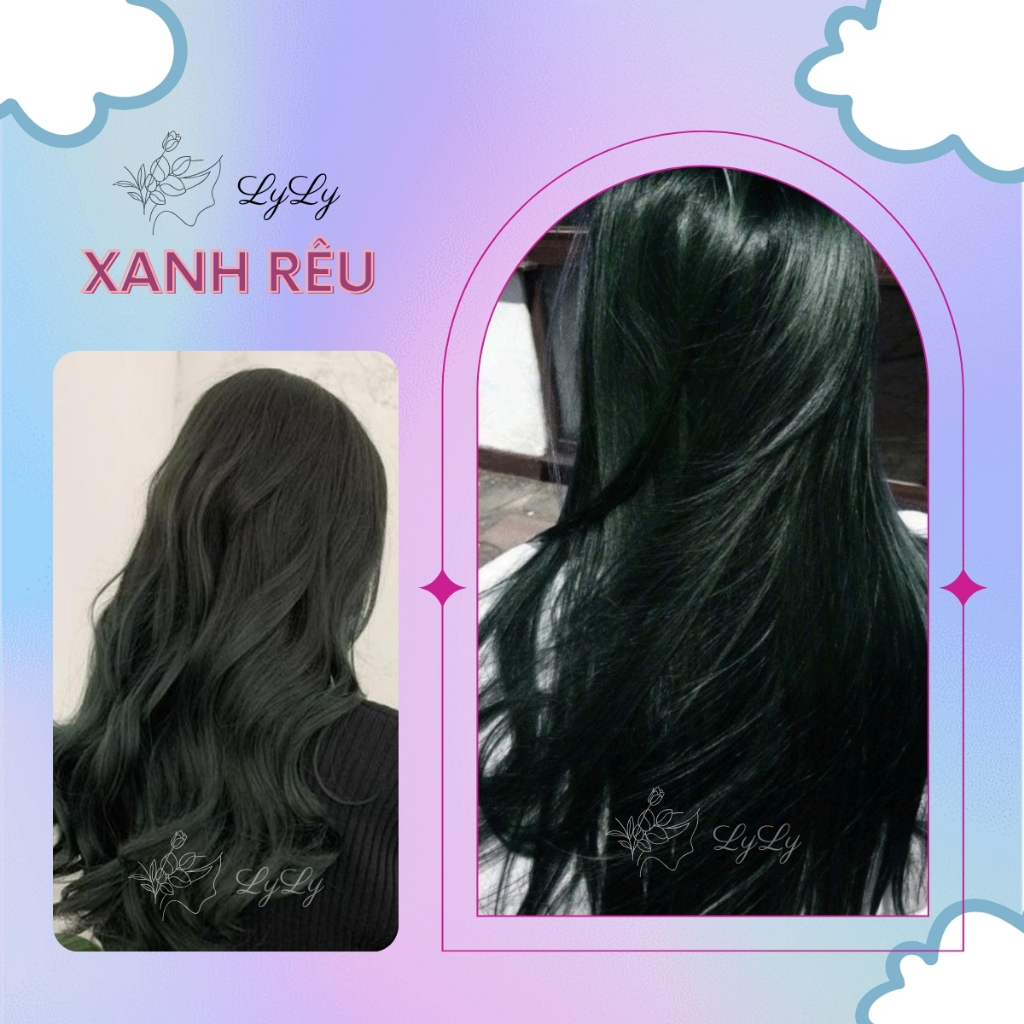 Thuốc nhuộm tóc màu XANH RÊU, thuốc nhuộm tóc cao cấp, kem nhuộm tóc tại nhà tiện lợi COLORKING kèm quà tặng hấp dẫn