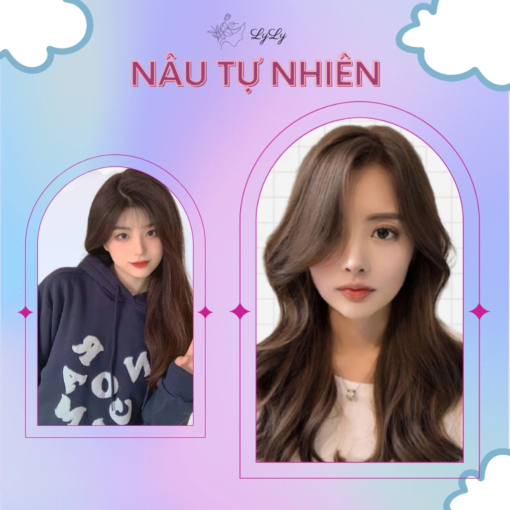 Thuốc nhuộm tóc màu NÂU TỰ NHIÊN - không cần tẩy, thuốc nhuộm tóc cao cấp, tiện lợi tại nhà COLORKING kèm nhiều quà tặng