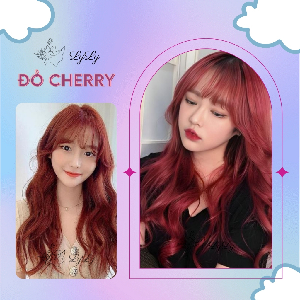 Thuốc nhuộm tóc màu ĐỎ CHERRY, thuốc nhuộm tóc cao cấp, kem nhuộm tóc tại nhà tiện lợi COLORKING