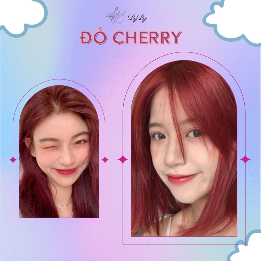 Thuốc nhuộm tóc màu ĐỎ CHERRY, thuốc nhuộm tóc cao cấp, kem nhuộm tóc tại nhà tiện lợi COLORKING