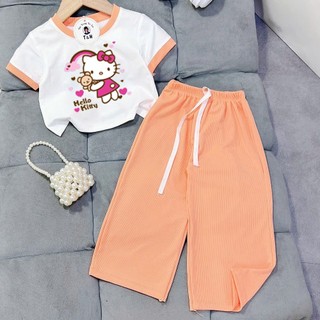 [8-40Kg] Đồ bộ bé gái HOT TREND chất vải dày mịn thoáng mát được các bé yêu thích BGP55