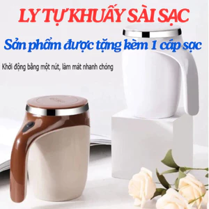 Ly Tự Khuấy Pha Trà Đồ Uống Lõi Inox 304 Sài Pin Sạc OKBOSS- Cốc Khuấy Tự Động Pha Ca Phê