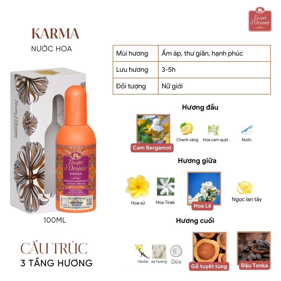 Ảnh Nước hoa Tesori d'Oriente 100ml quyến rũ lưu hương đến 8h nhập khẩu Ý 3