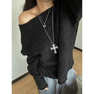 Áo len dáng suông viền cuộn M463