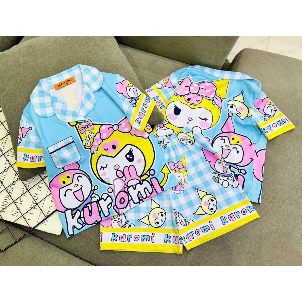 8-40kg Đồ bộ bé gái đồ bộ Pijama thun lạnh cao cấp dày mịn mát in hình 3D HOT TREND được các bé yêu thích