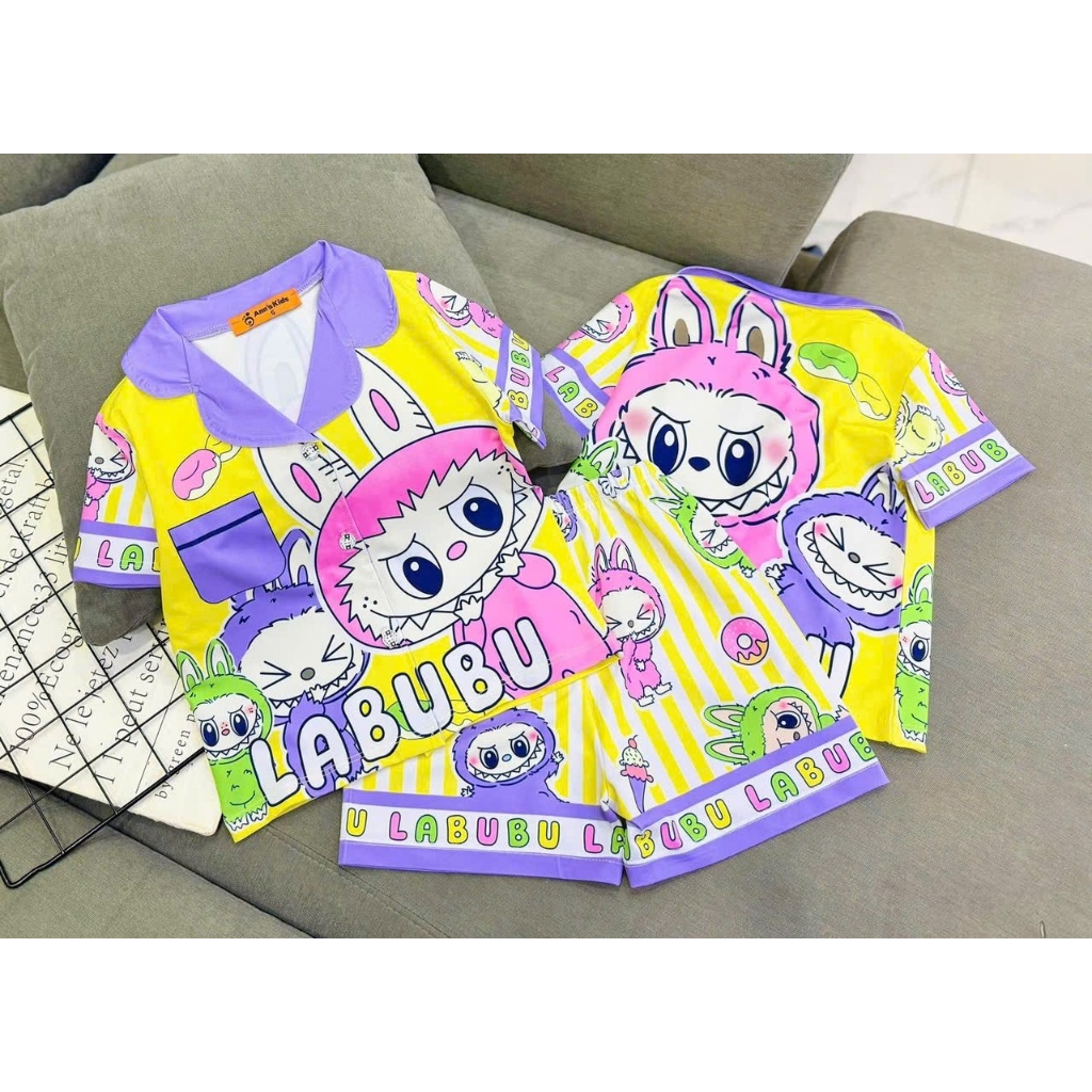 8-40kg Đồ bộ bé gái đồ bộ Pijama thun lạnh cao cấp dày mịn mát in hình 3D HOT TREND được các bé yêu thích