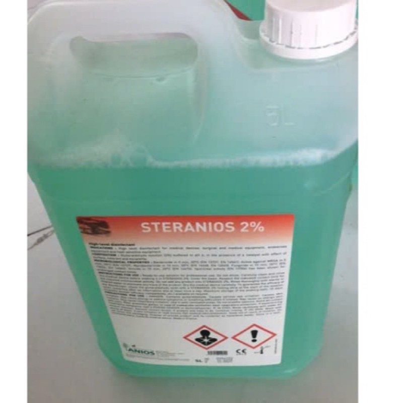 Dung dịch sát khuẩn Steranios 2% can 5 lít, dung dịch vệ sinh dụng cụ Steranios 2%