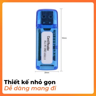 Combo 10 Đọc Thẻ Nhớ USB 2.0 All In One – Hỗ Trợ MicroSD, TF – Cho Laptop, PC