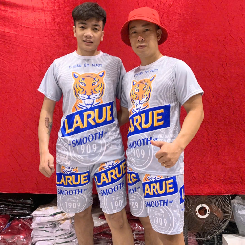 Đồ Bộ Quần Áo Mặc nhóm gia đình Nam Nữ Họa Tiết Bia LARUE Mùa Hè Chất Thun Lạnh Co Giãn 4 Chiều Kl1