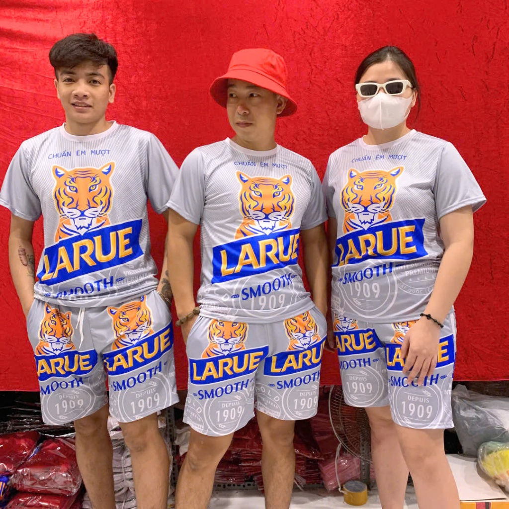 Đồ Bộ Quần Áo Mặc nhóm gia đình Nam Nữ Họa Tiết Bia LARUE Mùa Hè Chất Thun Lạnh Co Giãn 4 Chiều Kl1