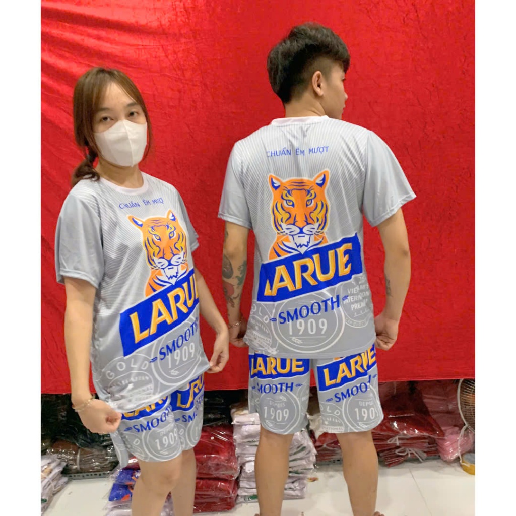 Đồ Bộ Quần Áo Mặc nhóm gia đình Nam Nữ Họa Tiết Bia LARUE Mùa Hè Chất Thun Lạnh Co Giãn 4 Chiều Kl1