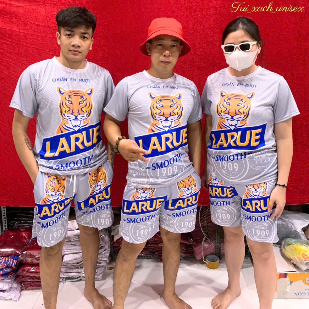Đồ Bộ Quần Áo Mặc nhóm gia đình Nam Nữ Họa Tiết Bia LARUE Mùa Hè Chất Thun Lạnh Co Giãn 4 Chiều Kl1