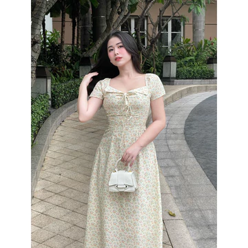 Váy tay phồng đầm tay phồng thiết kế váy đi du lịch đi biển |Uimeecloset| Women Dress