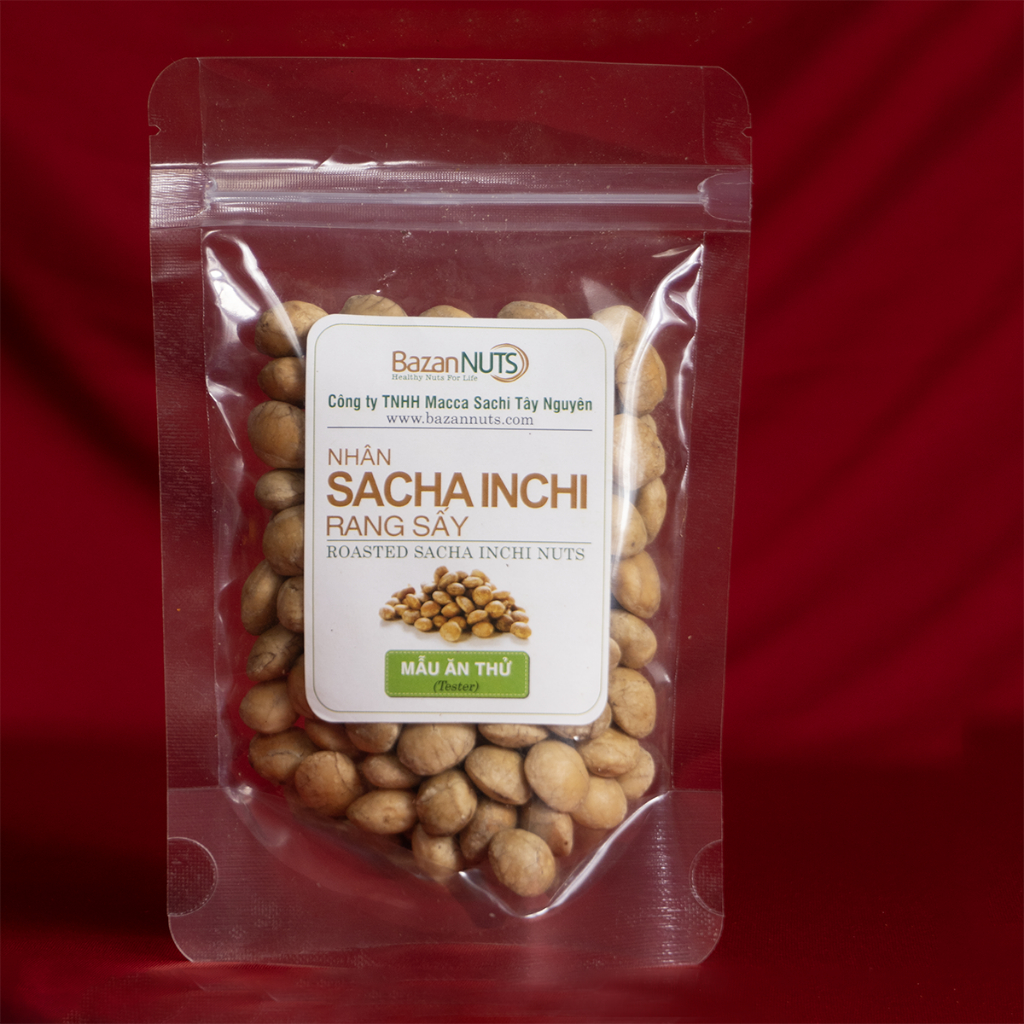 Nhân Hạt Sachi Sấy Sachi Inchi Nguyên Chất BAZANNUTS 1 Hộp 200g Cung Cấp Omega 369