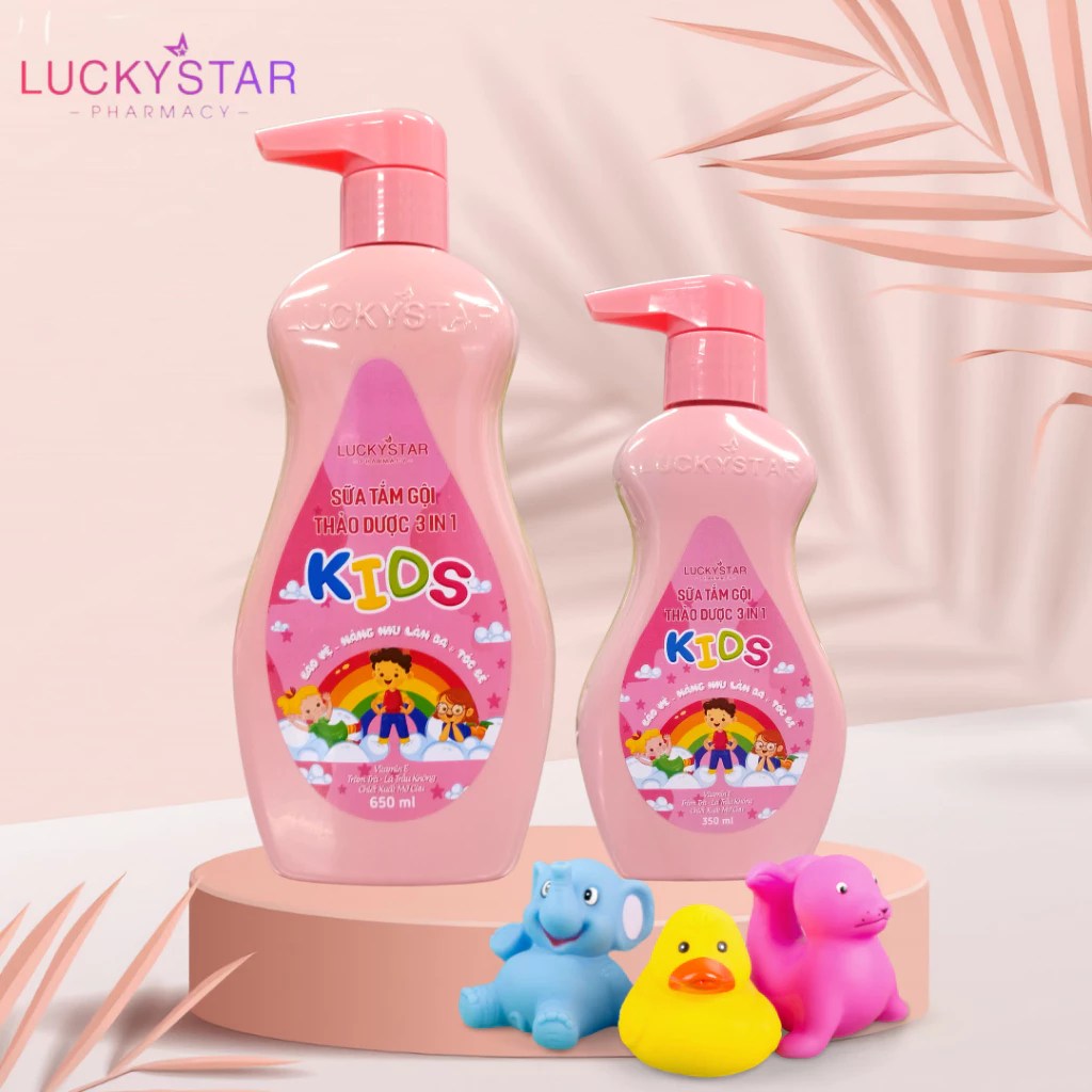 [ MUA 1 TẶNG 1] Sữa Tắm Gội Kids 3IN1 LUCKY STAR - 650ml Tặng 350ml - Chăm sóc cơ thể bé