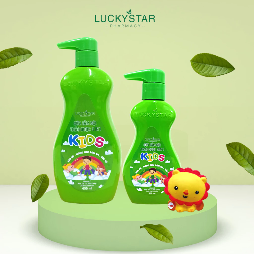 [ MUA 1 TẶNG 1] Sữa Tắm Gội Kids 3IN1 LUCKY STAR - 650ml Tặng 350ml - Chăm sóc cơ thể bé