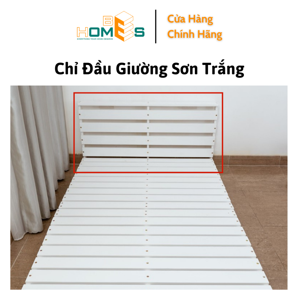 Ảnh Đầu giường pallet gỗ Behomes (Chỉ có đầu giường rời, Không kèm giường) 2