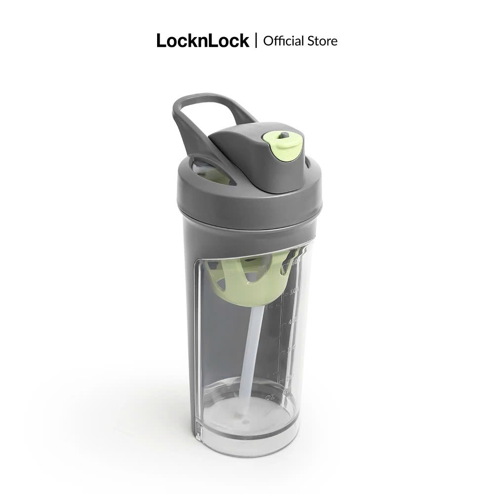 Bình nước nhựa tritan thể thao LocknLock ABF865 780ml, có quai cầm, ống hút silicone - K-MALL